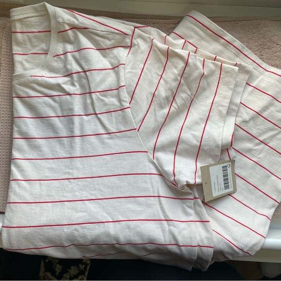 T Shirt Midi Dress Plus XXL Red White Stripe NWT recycled organic cotton - Picture 4 of 11
